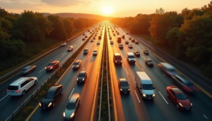 7 Types of Drivers Busy highway intersection showing multiple driving behaviors and traffic patterns